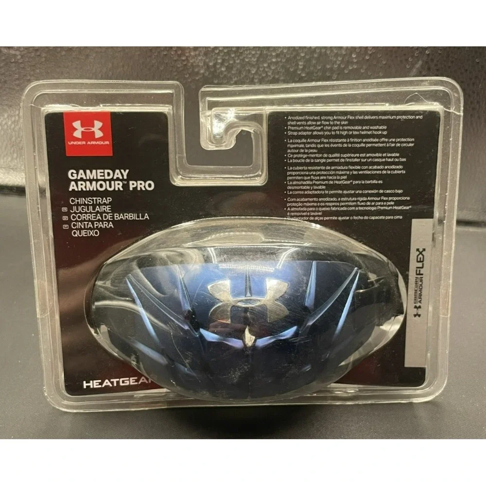 Under Armour Gameday Armour Pro Football Chin Strap Mens Navy Blue 1275515-410